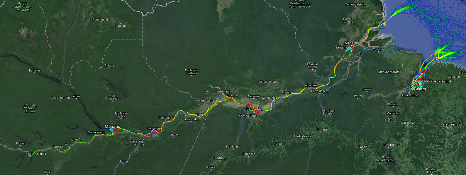 Live Marine Traffic, Density Map and Current Position of ships in AMAZON RIVER